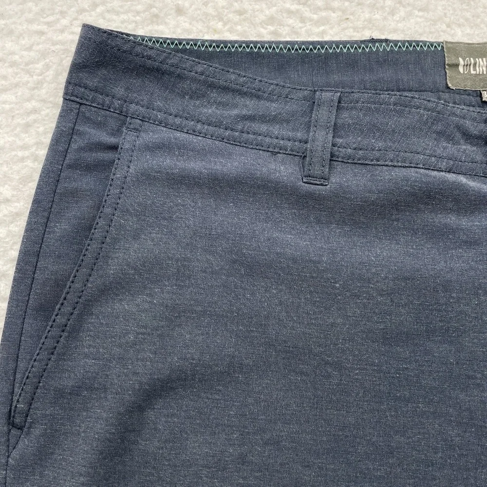 Linksoul Golf Pants Mens 36x31 (Tag 35) Navy Blue Gray Chino Performance Stretch